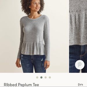 Upwest Peplum Long Sleeve Tee